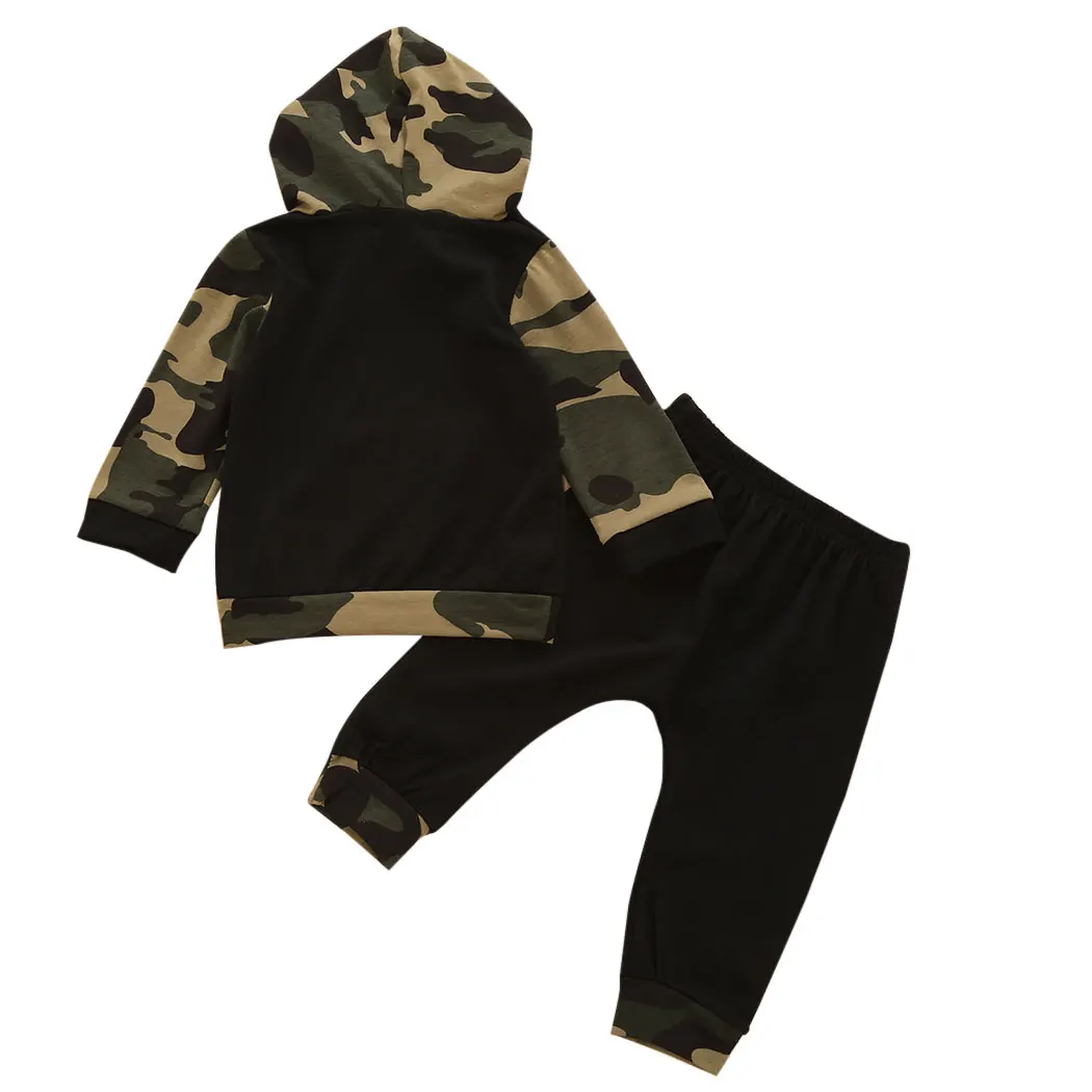 Зимние камуфляжные толстовки для малышей Топы с капюшоном новорожденных