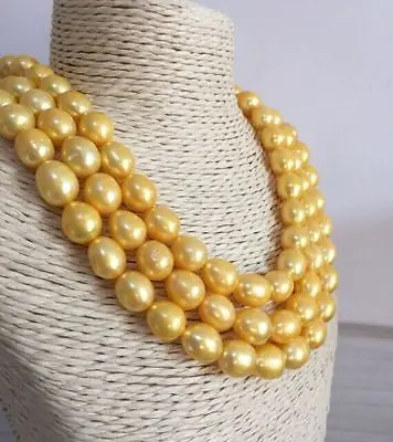 

single strands 12-13mm south sea baroque gold pearl necklace 18"19"20">Selling jewerly free shipping