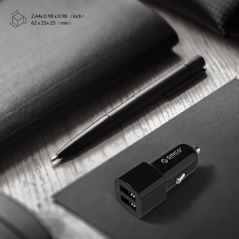 ORICO двухпортовый Переходник USB для зарядки в машине 5V2. 4A 17 Вт мини зарядное устройство прикуриватель для iPhone 7 samsung Galaxy S6 Edge Xiaomi