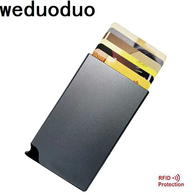 Новый брендовый держатель для карт s RFID из алюминиевого сплава кредитный кошелёк