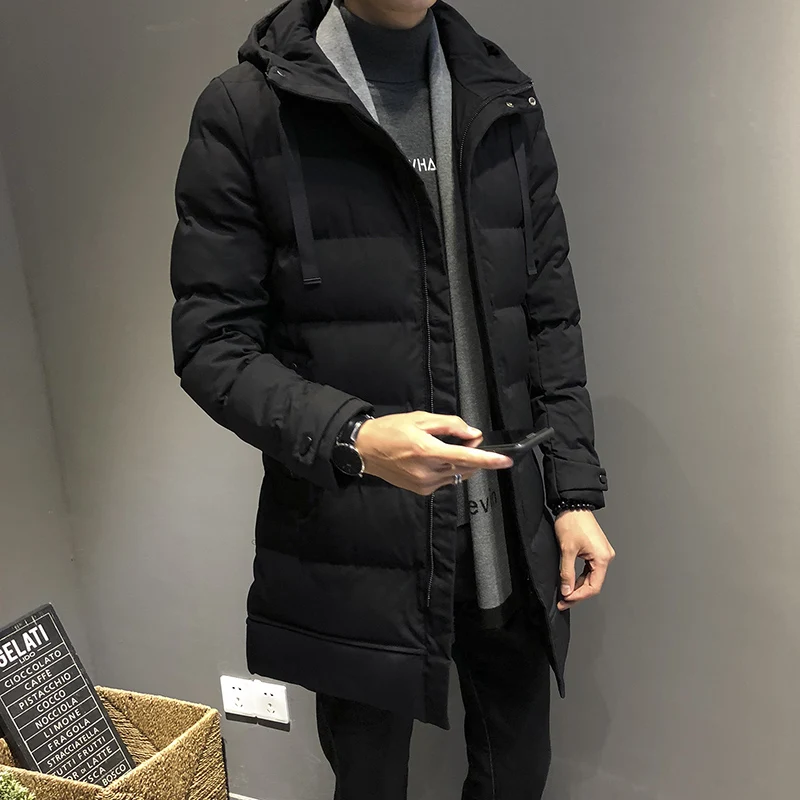 Мужская Зимняя парка теплая длинная куртка | одежда