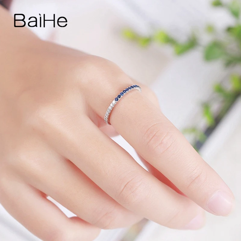 BAIHE полный вечная Для женщин одноцветное Белое золото 14 карат 0.41ct Природные