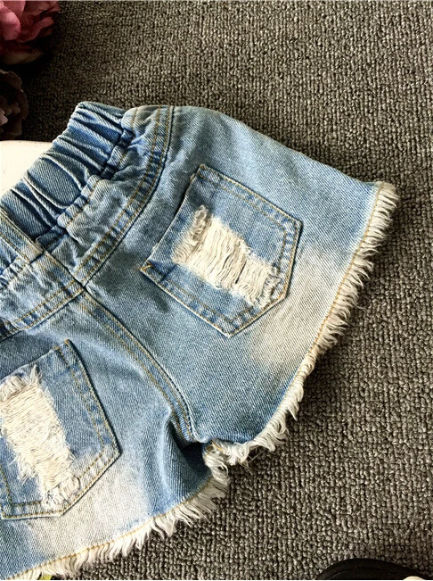 Детские джинсовые шорты для девочек летние детские с утиным дизайном штаны