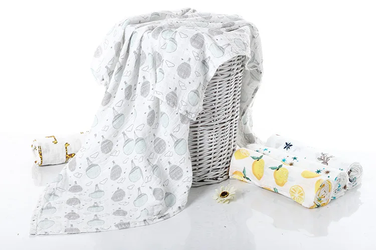 1Pc Muslin Cotton Baby Swaddle Wrap Newborn Wipes Blankets Bath Gauze Infant Sleepsack Stroller Cover Play Mat Baby Deken
