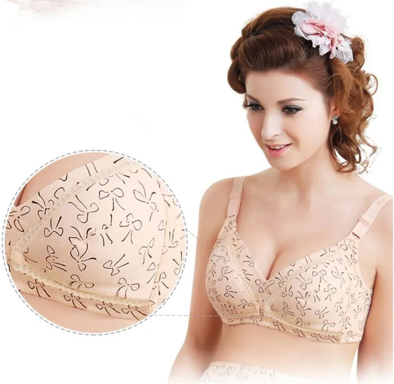 Бюстгальтер для кормящих мам хлопковый бюстгальтер пуш ап кормления сна Одежда