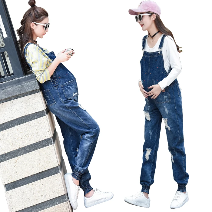 Весенне осенние джинсы с поясом брюки Капри джинсовый комбинезон большого