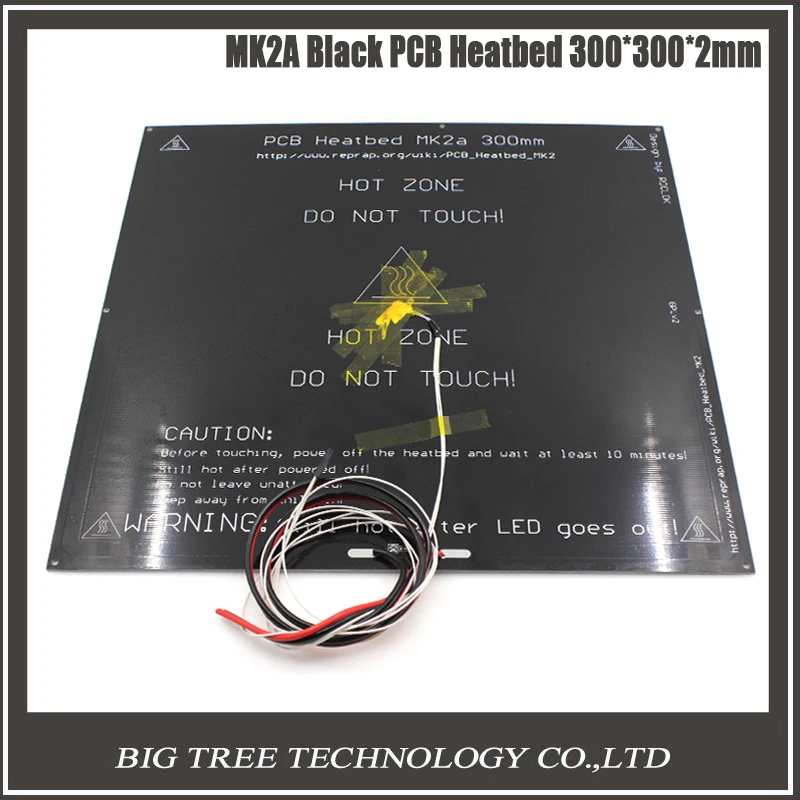 MK2A 300*300*2 0mm 12v RepRap RAMPS 1 4 PCB Heatbed + светодиодный резистор кабель термисторы для Mendel 3D