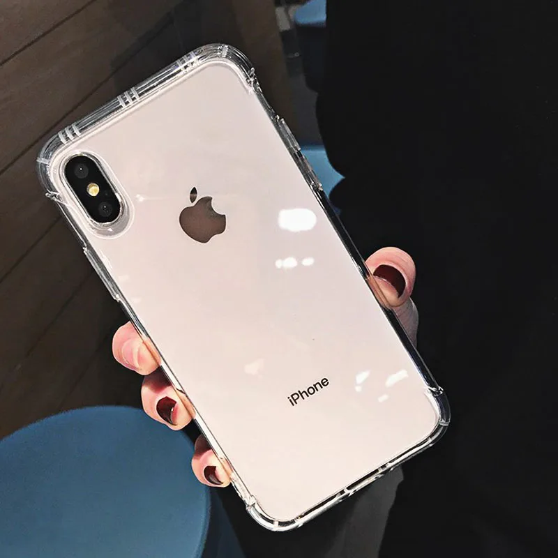 LOVECOM противоударные однотонные чехлы для телефонов для iPhone 11 Pro Max XR XS Max X 6 6S 7 8 Plus Мягкая силиконовая прозрачная задняя крышка