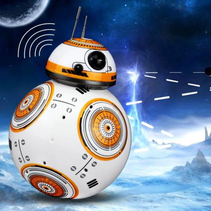Дропшиппинг, 17 см, Звездные войны, RC 2,4G, BB-8, робот, обновленный, пульт дистанционного управления, BB8, робот, умный со звуком, RC мяч, детский подарок, игрушка для мальчика