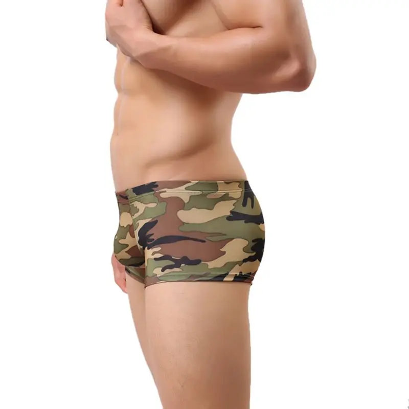 

Man Boxer Comfortable Breathable Camouflage Print Underwear Soft Stretch Shorts