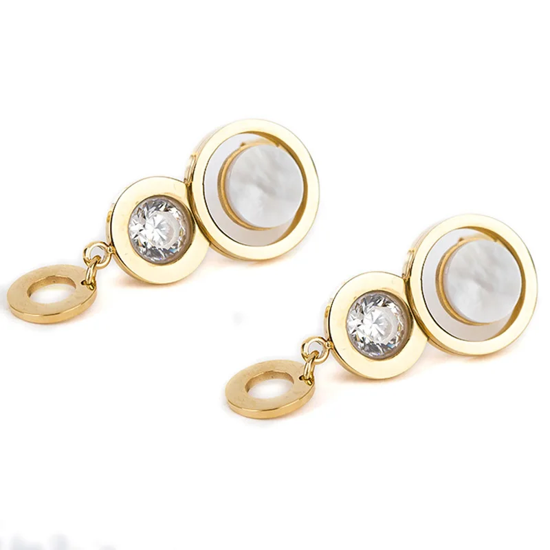 Популярные три цвета ювелирные изделия из нержавеющей стали 316L CZ Циркон и