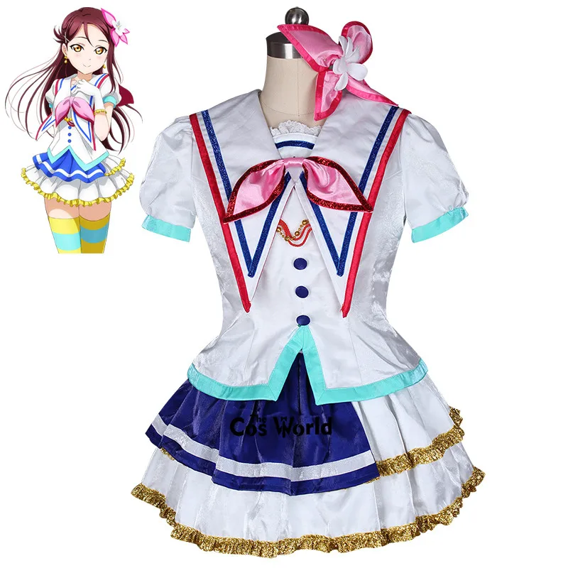 Love Live Sunshine Aqours прыгающее сердце 9 символов таками тика Kurosawa Dia Ruby Riko платье