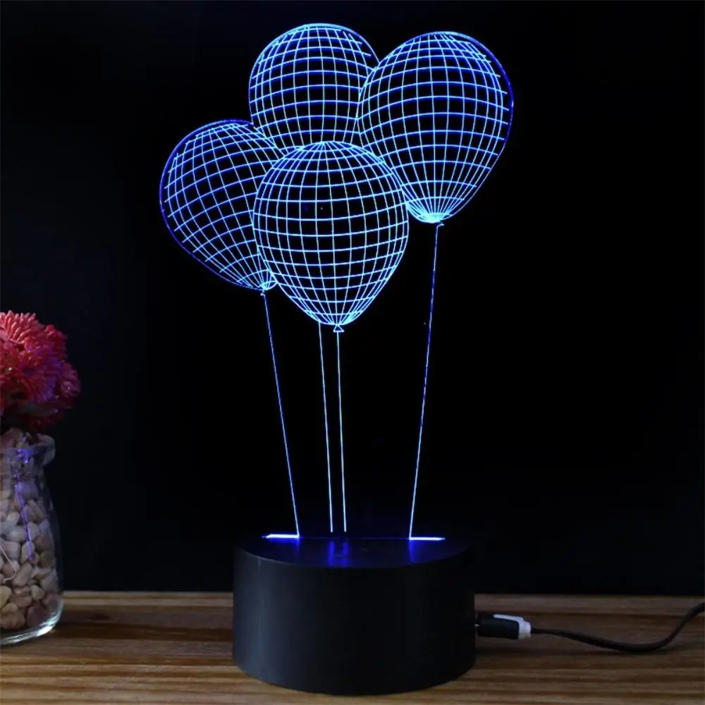 Воздушный шар для укладки идеи маленькие игрушки USB сенсорный цветной 3D ночник