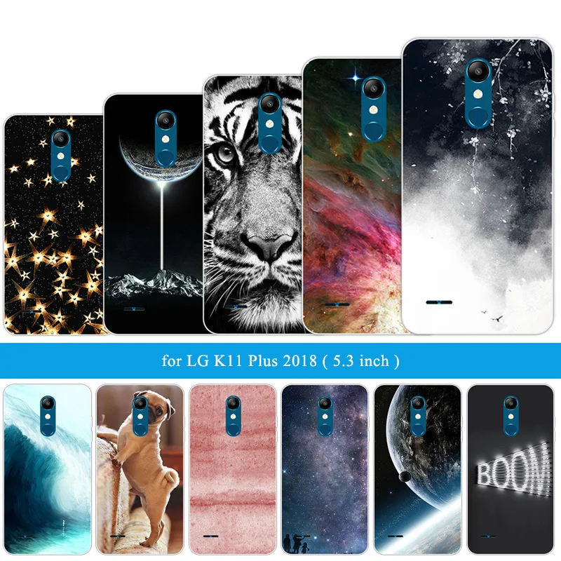 Capa for LG K11 Plus / 2018 Back Cover 5.3&quot Silicone Soft TPU Protection Shell K11a Slim Lion Tiger Phone Case | Мобильные