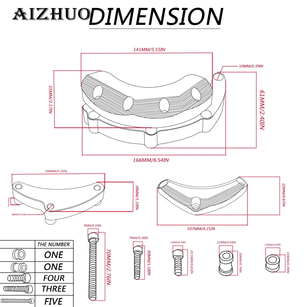 

For Yamaha MT09 MT 09 MT-09 2014 2015 2016 2017 Aluminum Motorcycle Accessories Stator Engine Covers Enduro Moto Protective Cap