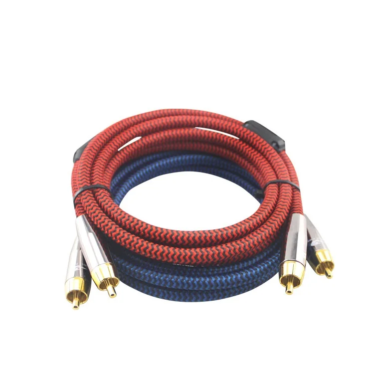 Hifi стерео аудио кабель 2 RCA Phono Jack к папа мужчине для ТВ экранированный динамик