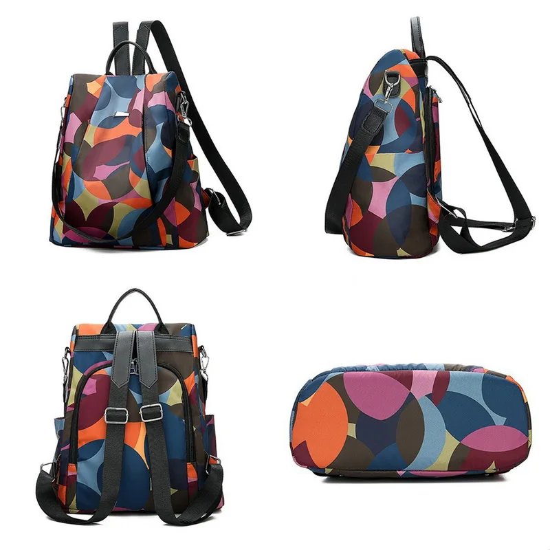 MoneRffi Sac Mochila рюкзак женский Оксфорд Многофункциональный рюкзак повседневный Противоугонный принт рюкзак для девочек-подростков
