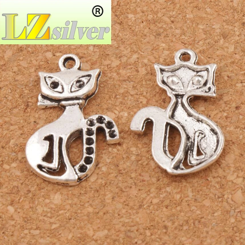 

Slim Lady Cat Spacer Charm Beads 120PCS zinc alloy Pendants Alloy Handmade Jewelry DIY L1160 16x25 mm
