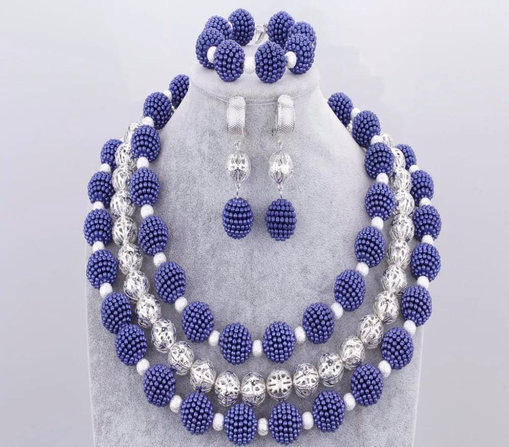 Великолепный мяч 3 три слоя ювелирные изделия африканские бусы комплекты