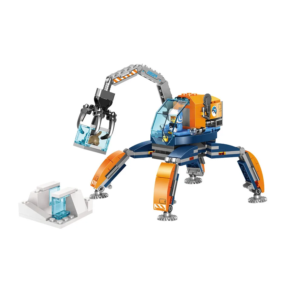 214 шт. небольшие строительные блоки совместимые с Lepinging City Arcti Ice crawler Toys для детей
