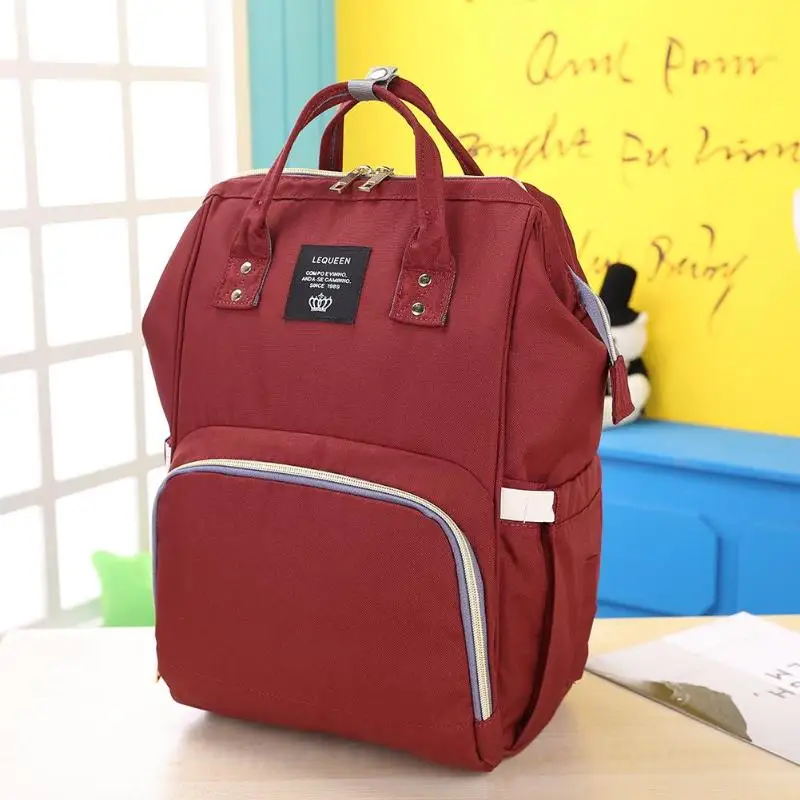 USB Charging Maternity Nursing Bags USB Port Mummy Diaper Bag Pure Color Baby Nappy Backpack Waterproof Mother Travel Handbags