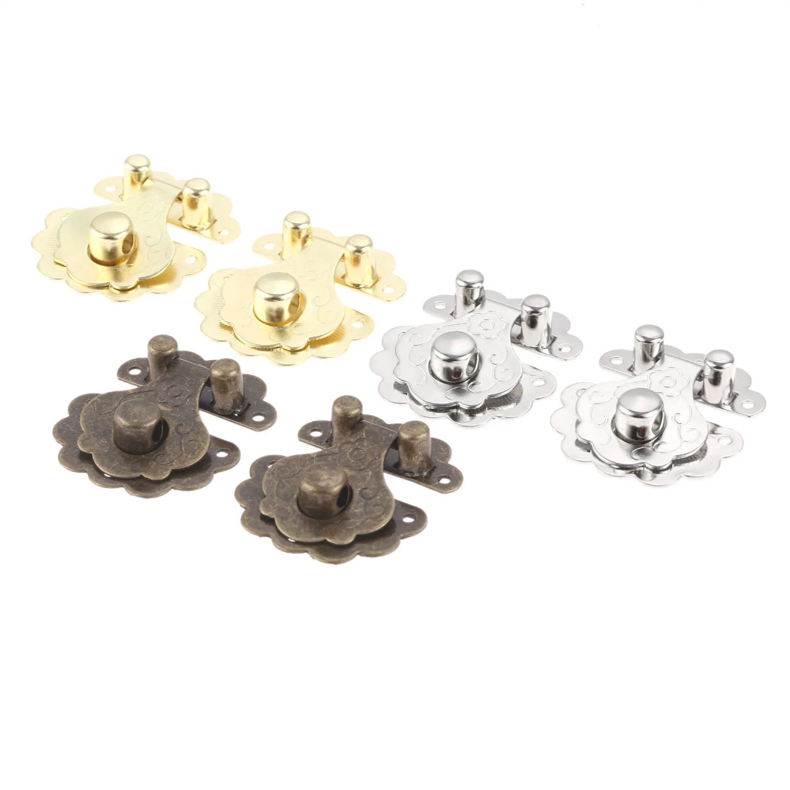 2 шт. Железная пряжка защелка для деревянного винного ящика с замком старинная