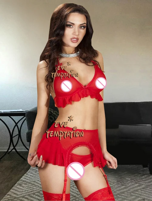 Женское сексуальное нижнее белье черное кружевное цельное Babydolls женское