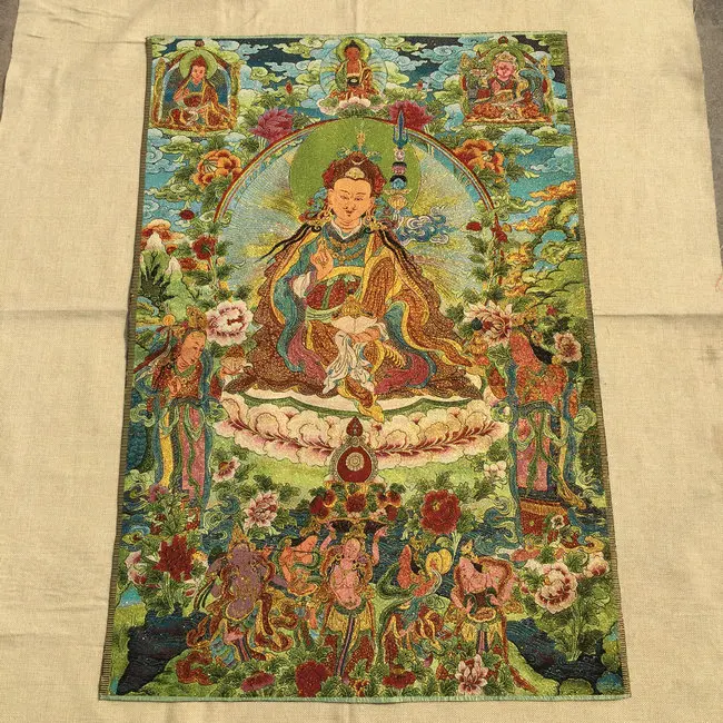 

Tibet, silk embroidery thangka guanyin bodhisattva / 2