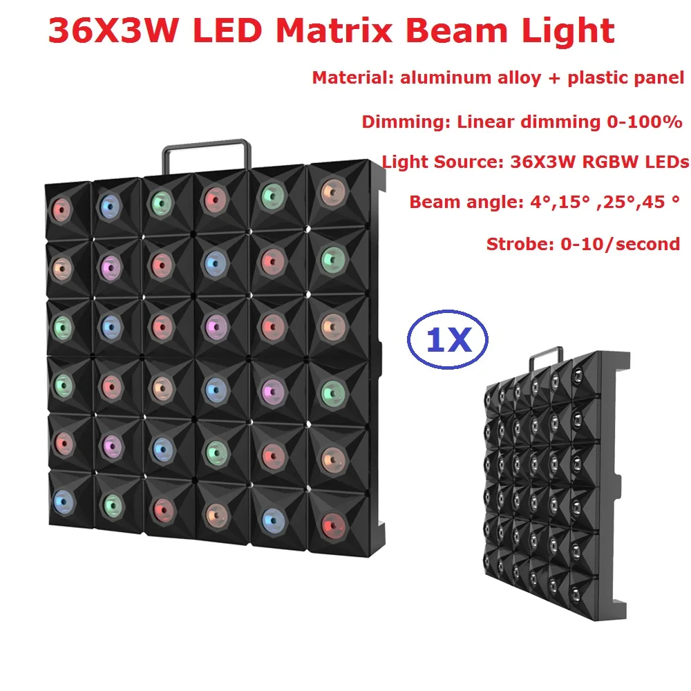Профессиональное сценическое освещение 36X3W RGBW 4 в 1 светодиодные Матричные лучи с