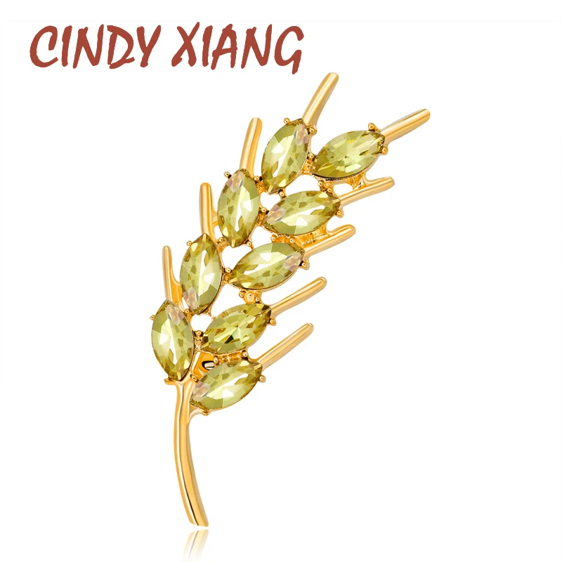 CINDY XIANG броши золотого цвета в виде пшеницы для женщин и мужчин модная брошь