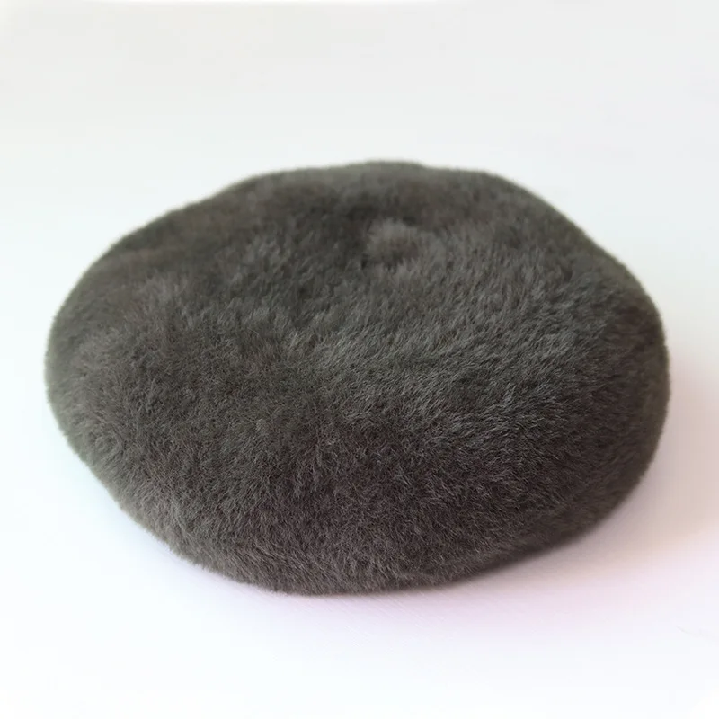 GREY VISROVER, новые зимние однотонные шерстяные дизайнерские кепки Bonias, береты для женщин, кашемировые береты для девочек, Повседневная Кепка высокого качества - Цвет: GREY