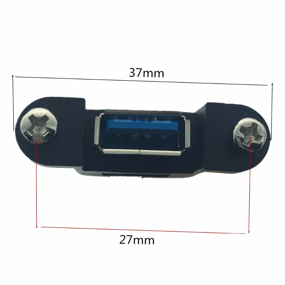 

USB 3.0 A male 90 degree Up & Down & Left & Right angle to USB 3.0 A female panel mount plug extension cable for computer host