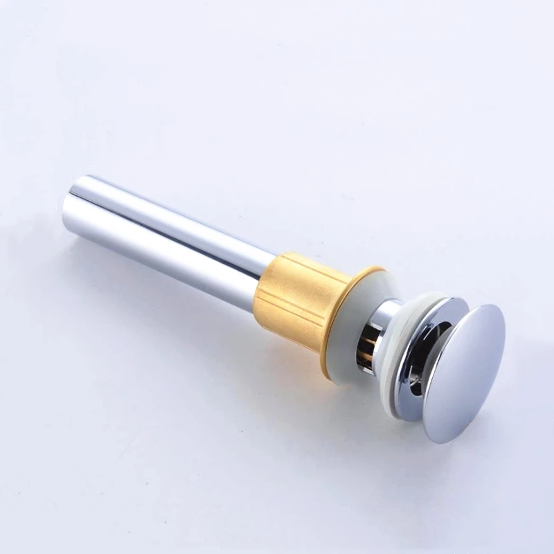 1pc Bathroom Lavatory Chrome Brass Basin Sink Drain Pop Up Grate Waste Drainer Waterlet Drains With Overflow Hole