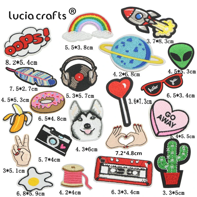 Lucia crafts 12 шт 2,7-8,3 см вышитые нашивки железные на одежду тканевые нашивки аксессуары для шитья L1012