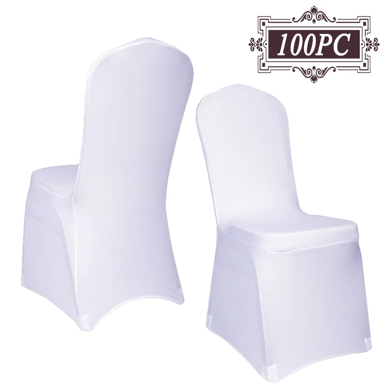 Бесплатная доставка 100 шт. Универсальный Белый эластичный чехол из спандекса для