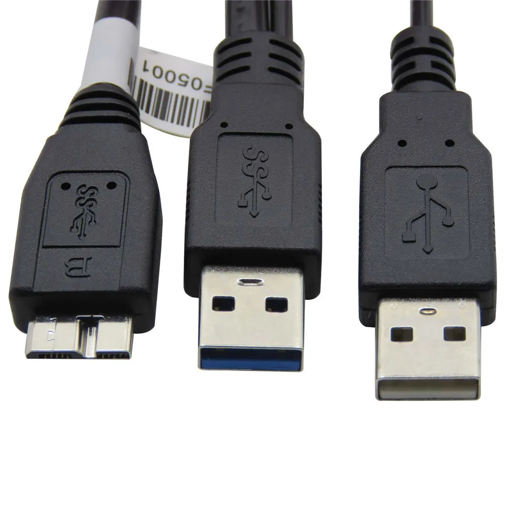 Комплект из 2 предметов двойной USB 3 0 A входящий штекер с питанием от к микро-usb Y