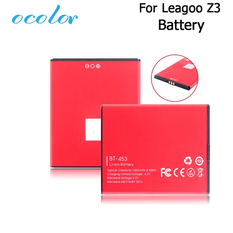 Ocolor для Leagoo Z3 Батарея 1600 мАч высокое Ёмкость 100% новый замена аксессуар долгое