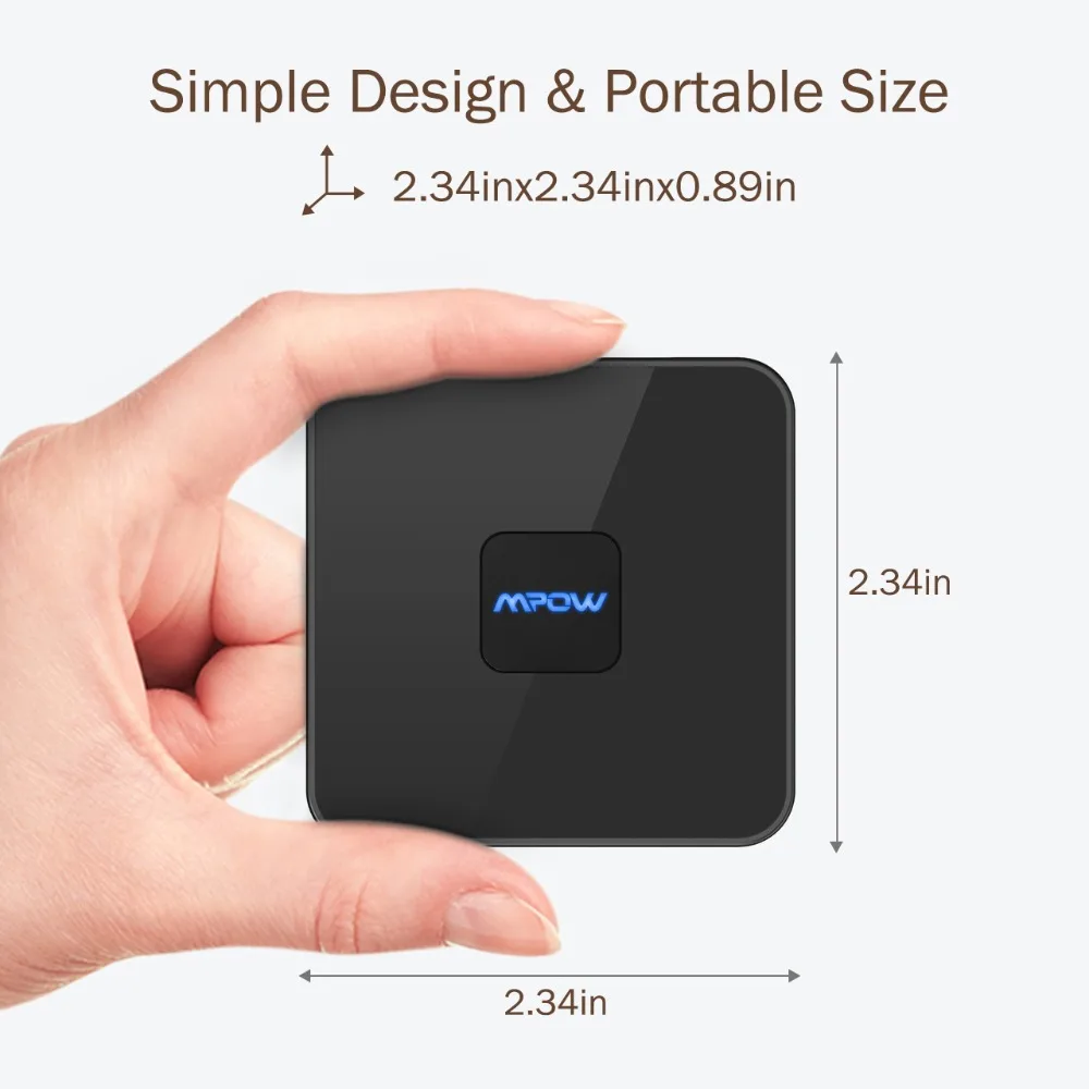 Mpow Bluetooth 4,1 музыкальный приемник беспроводной аудио адаптер со встроенным шумоизолятором 3,5 мм аудио разъем для ТВ автомобильная аудиосистема