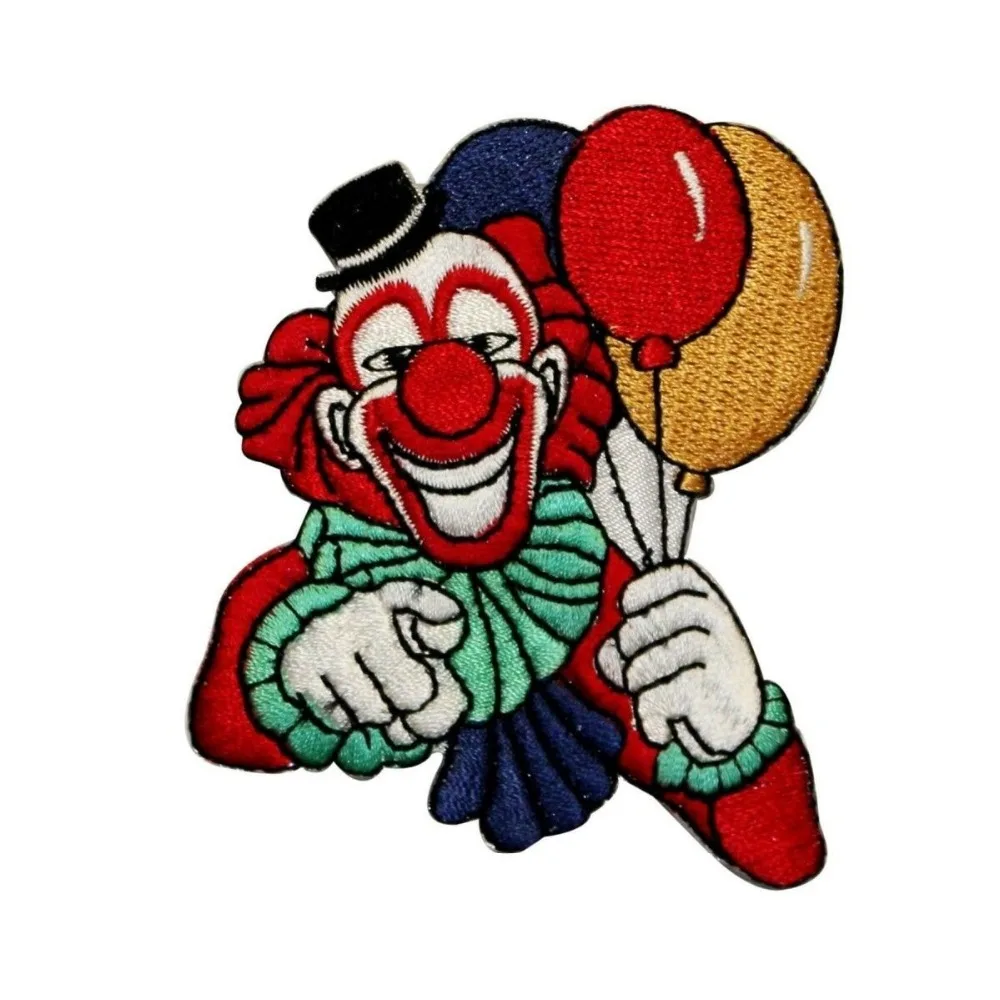 

Custom Embroidered Clown patch Iron On Patch for clothing high quality factory direct