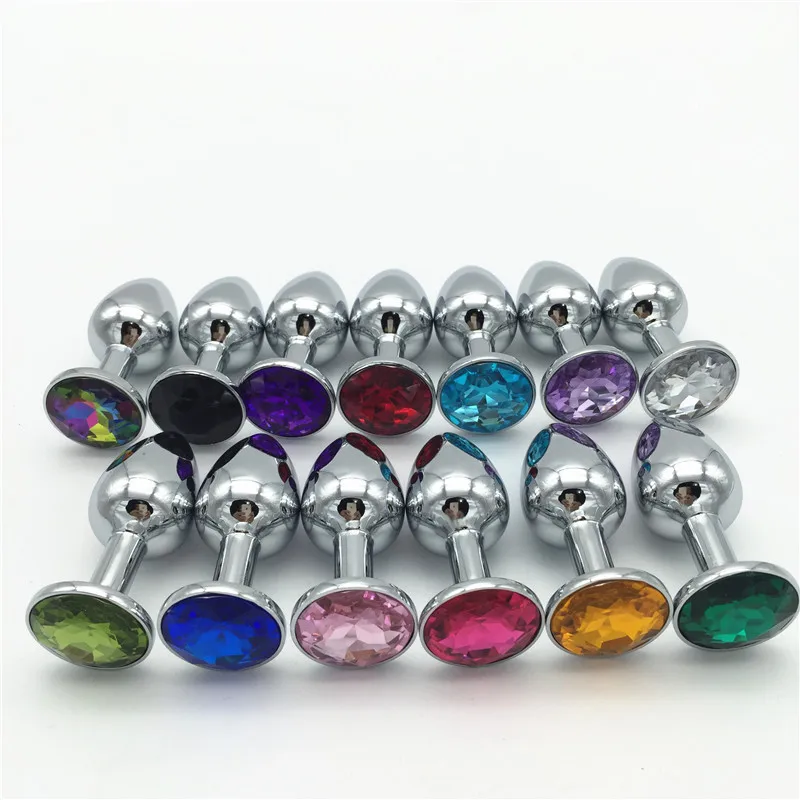 3 in one Adult Producs For Gay Men Women Metal Anal Plug Stainless Steel Butt Jeweled Large Medium Small Sex Toys | Красота и