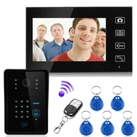 mountainone 7 tft 2 4g wireless rfid password remote video door phone intercom doorbell home security camera monitor