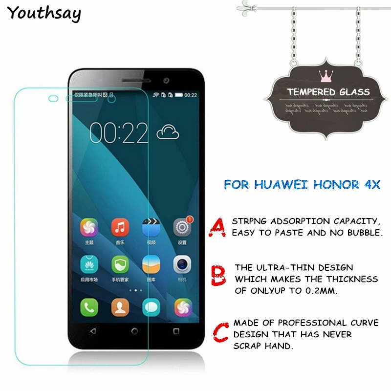 Для Huawei Honor 4X Стекло Защитная пленка для экрана Ультратонкий Закаленное стекло