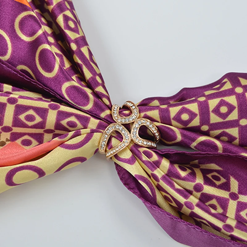 Модная Пряжка для шарфа 1 шт. Женская Элегантная золотистая Брошь хиджаба булавки