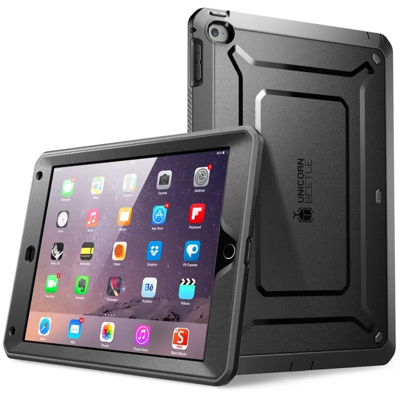 Для iPad Mini/Mini 2 3 Чехол SUP чехол UB Pro полный корпус прочный двухслойный Гибридный защитный чехол со встроенной защитной пленкой - Цвет: Black
