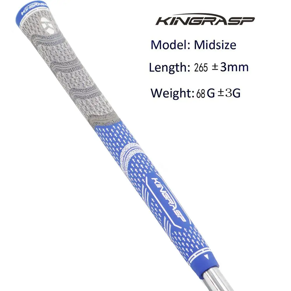 Light blue Midsize KINGRASP 13 шт. из искусственной кожи смерти захват гольф-клуба три размера Стандартный Средний размер и более размер захваты для гольфа - Цвет: Light blue Midsize
