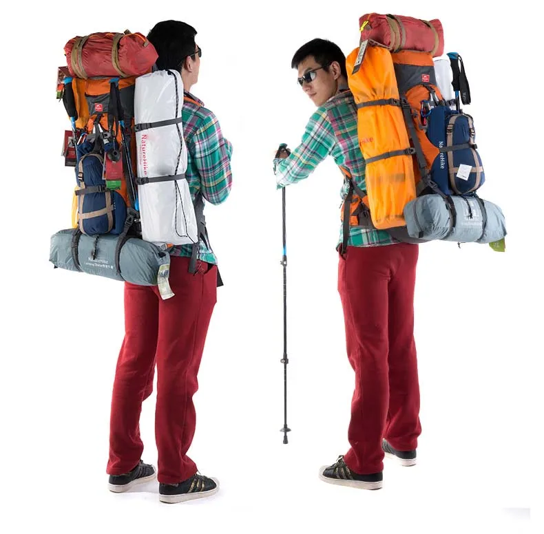 Профессиональная альпинистская сумка Naturehike 75L, походный рюкзак для прогулок, большая емкость, водонепроницаемая большая сумка для альпинизма