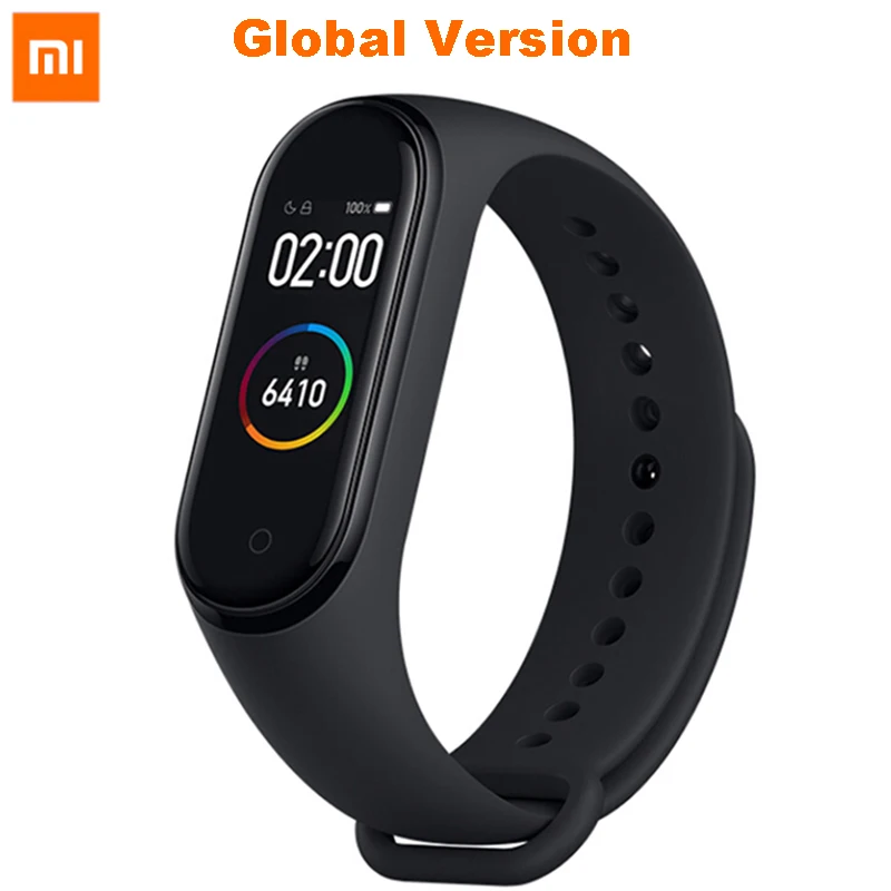 Global version Xiaomi mi смарт-браслет 4, 3 цвета, AMOLED экран, mi Band 4, смарт-браслет, фитнес-браслет, Bluetooth, спортивный водонепроницаемый смарт-браслет - Цвет: Global version