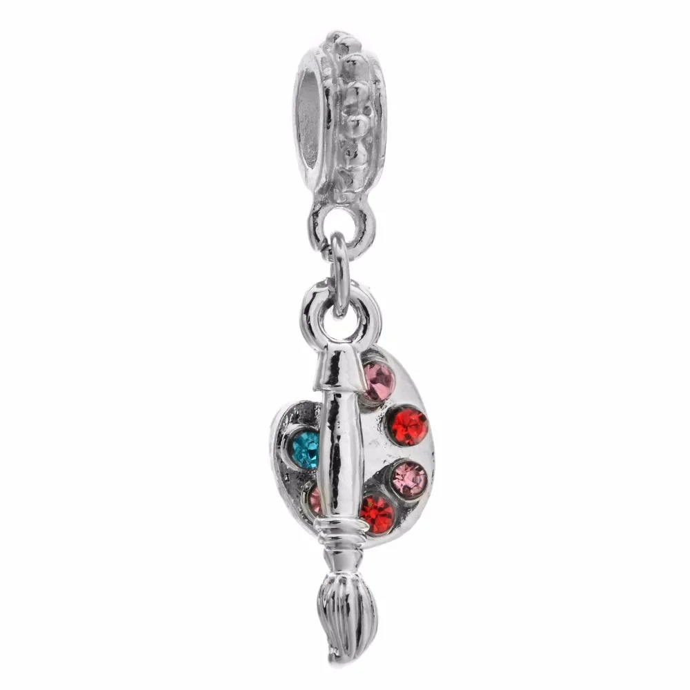 Оригинальная Посеребренная художественная палитра Красочные Подвески с