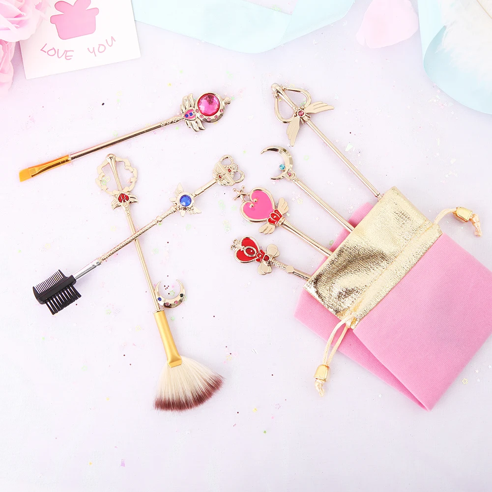 Набор кистей для макияжа BBL 7 шт. кисти с героями мультфильмов Sakura Maquiagem|Аппликатор