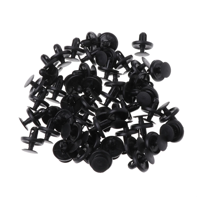 

New 50 Pcs Black Car Door Fender Trunk Fastener Panel Clips Rivet For Toyota Camry Reiz Rav4ping Support